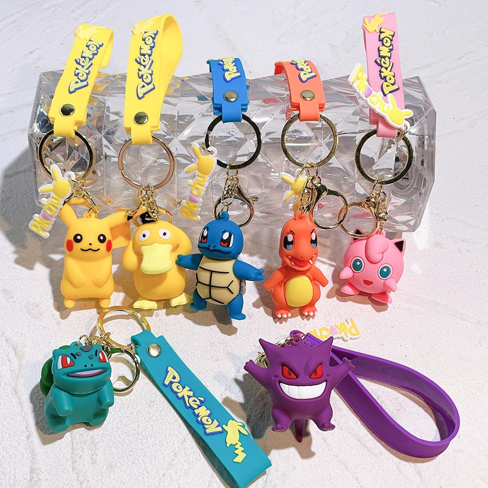 Pok É Mon Pikachu Schlüsselanhänger Cartoon Niedliche Puppe Auto Schlüsselanhänger Taschendekoration Kleines Geschenk