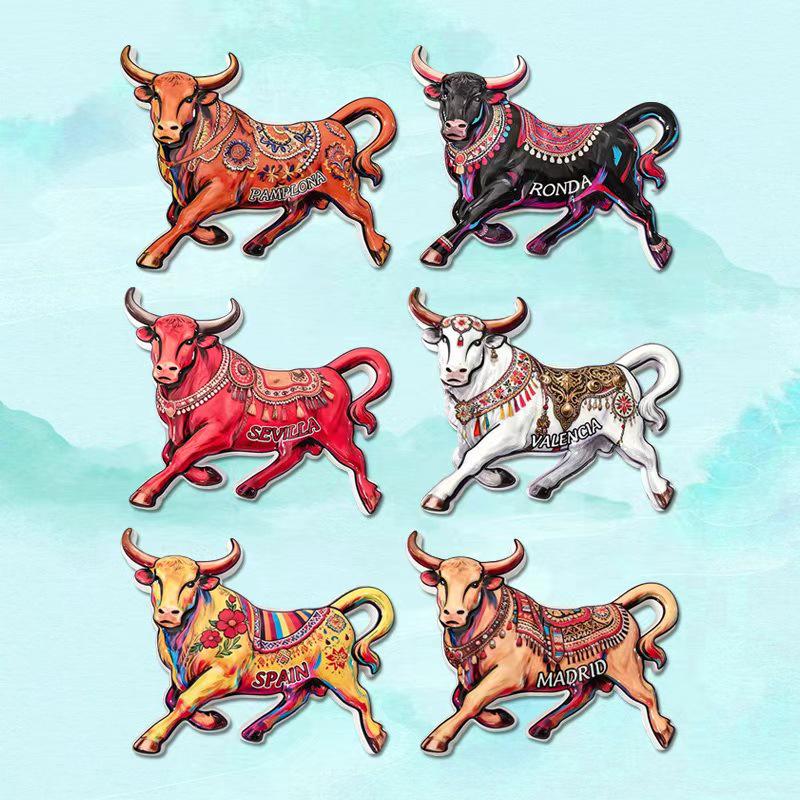 Spain Tourist Souvenir Magnet: Barcelona, Pamplona, Ronda, Madrid