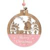 Wooden Xmas Tree Pendant Pentagrams Santa Claus Ornament Christmas Hanging Ornament  Weddings