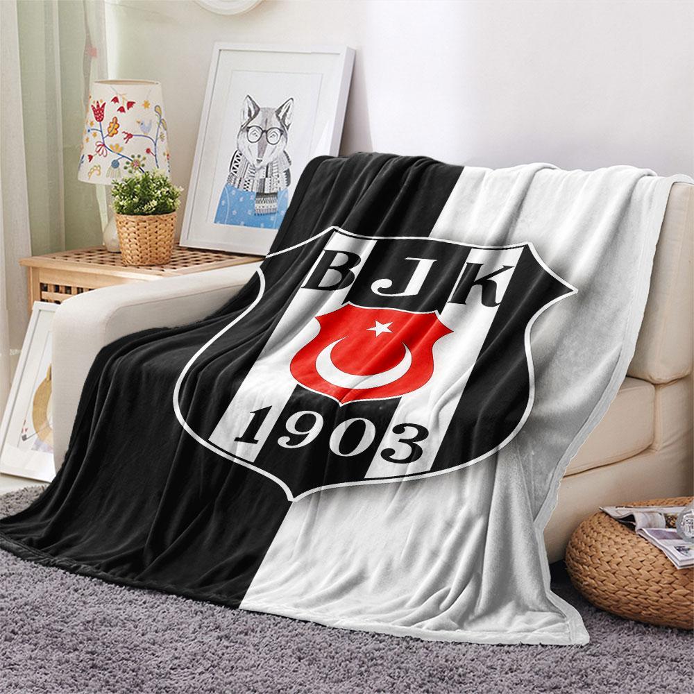 1PC Besiktas Gymnastics Club Patterned Flannel Blanket Suitable For All Seasons for Home Decor Warmth and Comfort Gifts Holiday Present