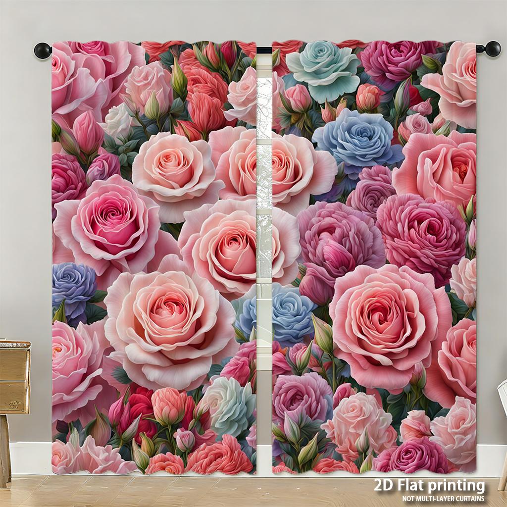 Piece Set High Definition Digital Printed Curtainspurple Spiderweb Style Curtainhome Decoration Curtains Made Of Polyester