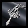 Domineering Titanium Steel Skull Pendant Necklace, Trendy Personality Ghost Head Pendant, Rock Punk Nightclub Accessories SP223