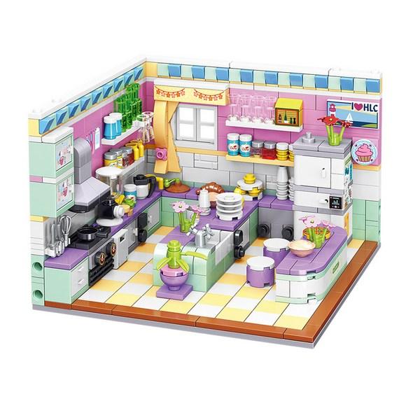 

LIN07 Mini Block Atomini Happy Kitchen 00870LI, разные цвета, популярные корейские игрушки