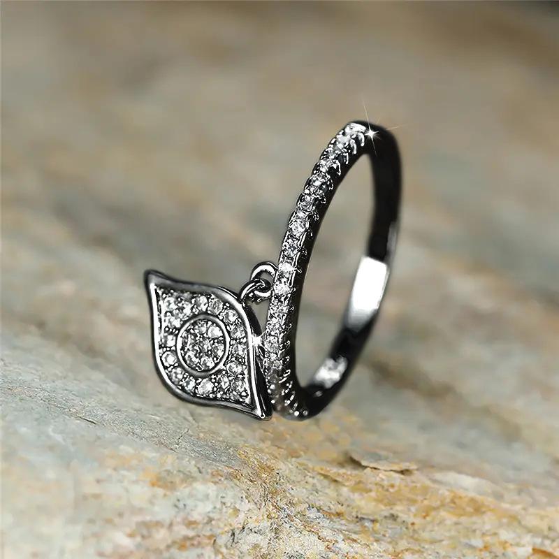 

Популярное персонализированное женское кольцо-подвеска, геометрический дизайн глаз, одинарное кольцо, модный супер взрыв No. 10