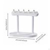 Key Organizer Stand with Tray Wood Entryway Rack MultiFunctional Desktop Jewelry Holder for