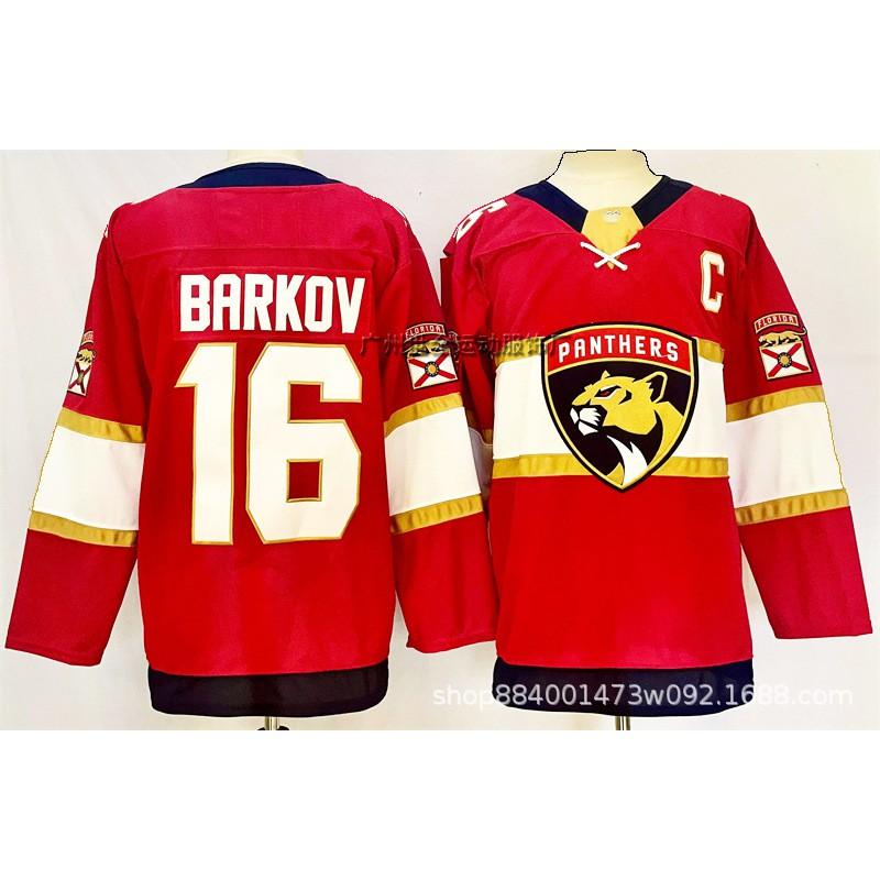 Mens Retro Ice Hockey Jersey Team Florida Panthers 16 Embroidered Practice Uniform Cotton Blend