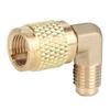 R410 Male Thread 1/4 to Female Thread 5/16 90 degrees  Adapter Connector Cooler Air-Conditioner Accessory
