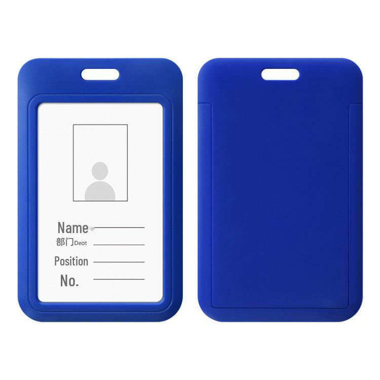 UV Color Team ID Card Holder with Sliding Cover and Lanyard for Work Badges