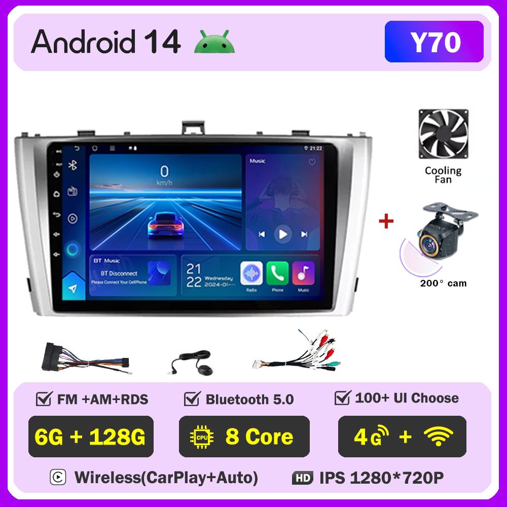 For Toyota Avensis 3 T27 2008-2015 Car Radio Player Car Carplay Screen Autoradio Mirror Link Android Auto Touch Screen 8 Core