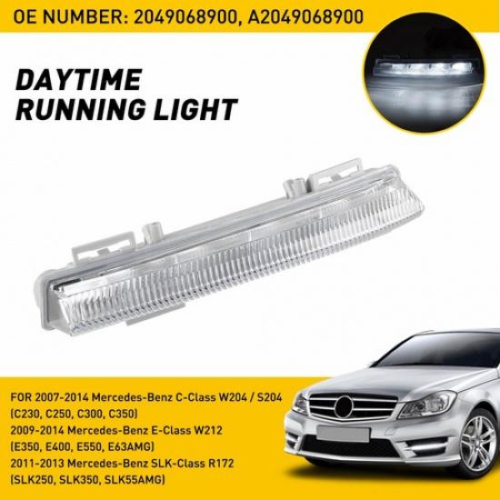 Левая Дневная Ходовая Огни Противотуманная Фара Для 07-14 Mercedes-Benz C-Class W204/S204 V