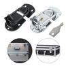 Metal Box Latch Hasp With/without Key Silver/Black Safety Lock 69*34mm Buckle Aviation Case Cabinet Toolbox Gift Box Hardware