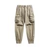 Men's new Japanese vintage minimalist multi-pocket work pants for slim fit
