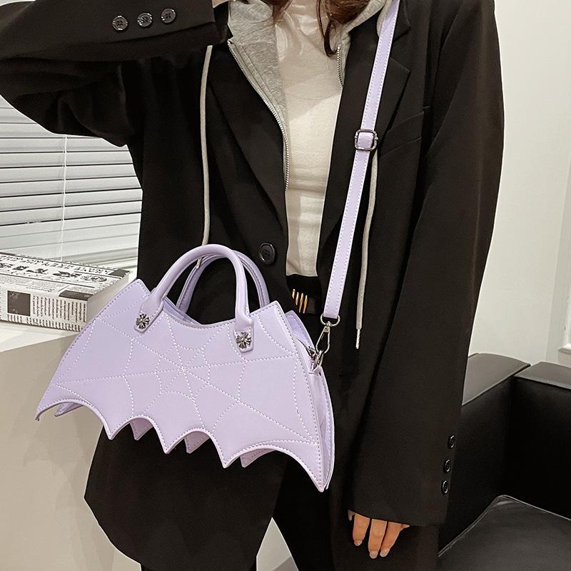 Halloween Spider Web Shape Shoulder Bags Personality Batgirl Tide Fashoin Messenger Crossbody Bag