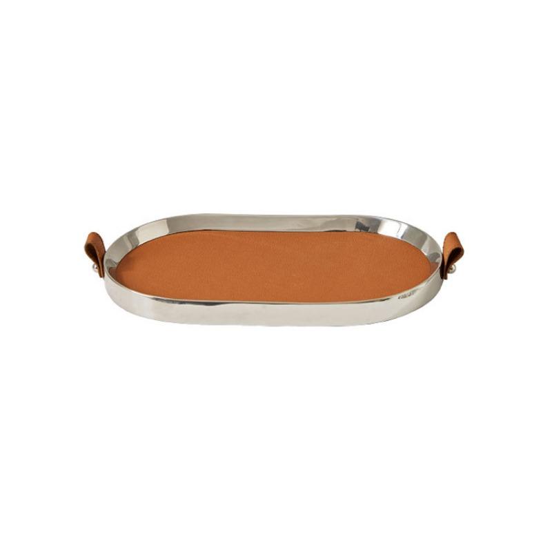 Modern Storage Trays Desktop Leather Storage Trays Living Room Snacks Organize Plate Simple Entrance Hall Key Organize Plate