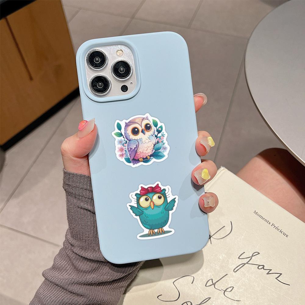 60 New Owl Owl Cartoon Graffiti Stickers Laptop Suitcase DIY Personalized Stickers