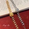 Italian Handmade Brushed Camellia Point Diamond Bracelet High-End Light Luxury French Flower Jewelry Live Broadcast