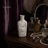 Unique Gothic Collectibles Halloween Pumpkin Vase, 3D Printed Moon Star Embossed Potion Bottle Decorative for Dressing Table Tabletop Ornament,