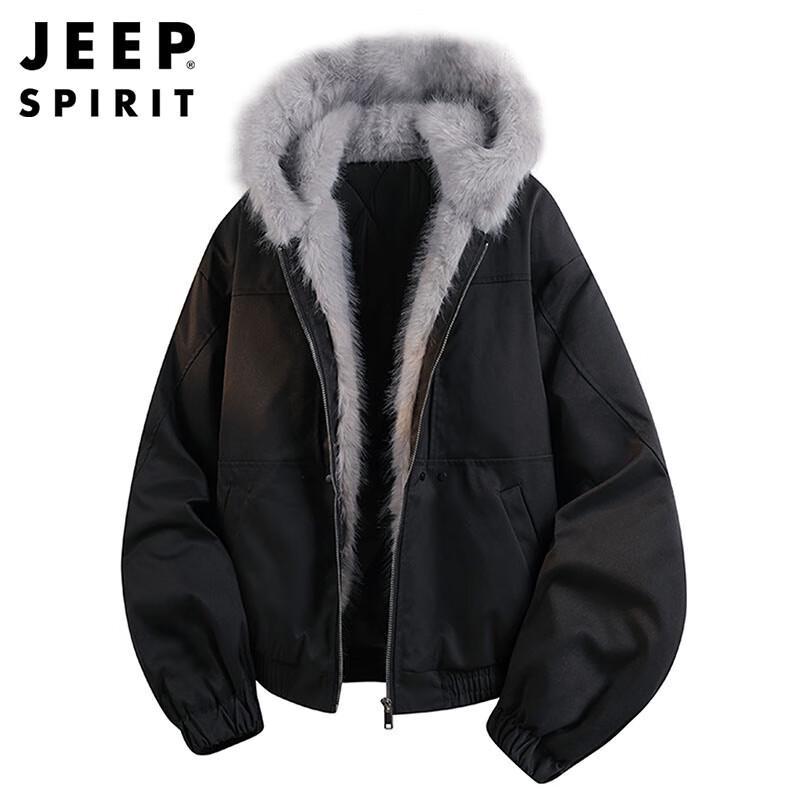 

Мужская зимняя хлопковая куртка с капюшоном на меховой подкладке JEEP SPIRIT XL