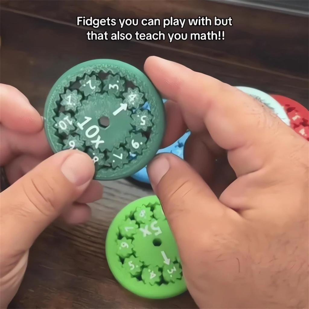Toupies mathématiques Fidget Spinners Jouets éducatifs rotatifs Apprentissage de l'arithmétique Outils arithmétiques Addition Soustraction Multiplication Division