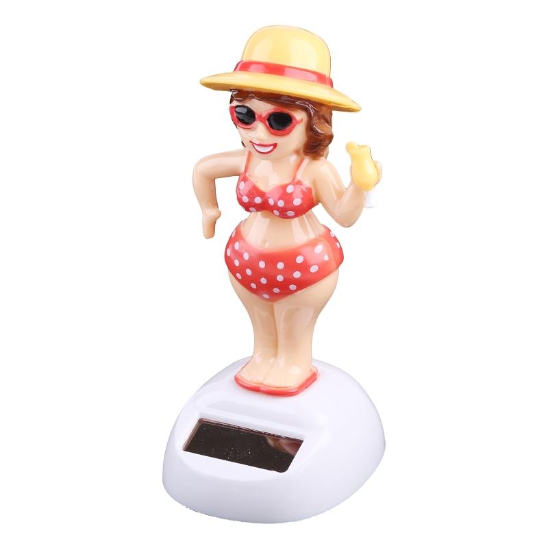 Figura Danzante Alimentata a Energia Solare Decorazioni per Cruscotto Auto Divertente Hawaii Ufficio Cabina Decorazione Interna per Adulti