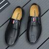 Men's Spring Autumn New 2024 Leather Loafers Slip-on Soft Casual Shoes Comfortable Drive Flats White Breathable Shoes