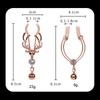 Rose Gold Metal Adjustable Nipple Clamps With Bell Woman Nipple Clips Breast Bondage Restraint Slave Fetish Female Flirt Sex Toy