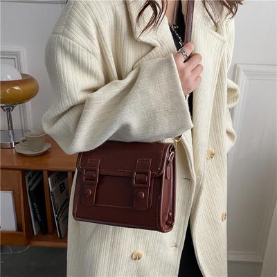 Vintage Cambridge Bag Women's Satchels Flap Handbag Simple Square Casual Shoulder Crossbody Storage Small Bags