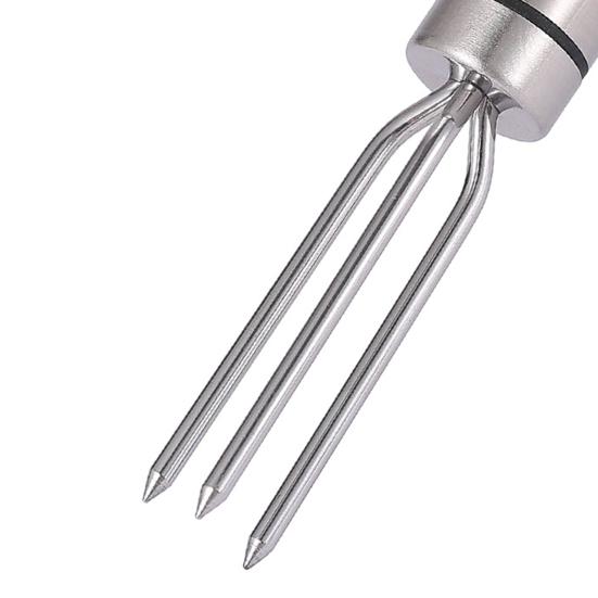 Stainless Steel Corn Holders Fork Reusable 3 Prong Potato Holder for BBQ Rust-Proof Kitchen Gadget with Hanging Ring