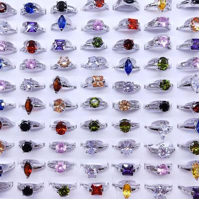 10 bucăți bijuterii inele de cristal de zircon la modă simplă inele pentru femei