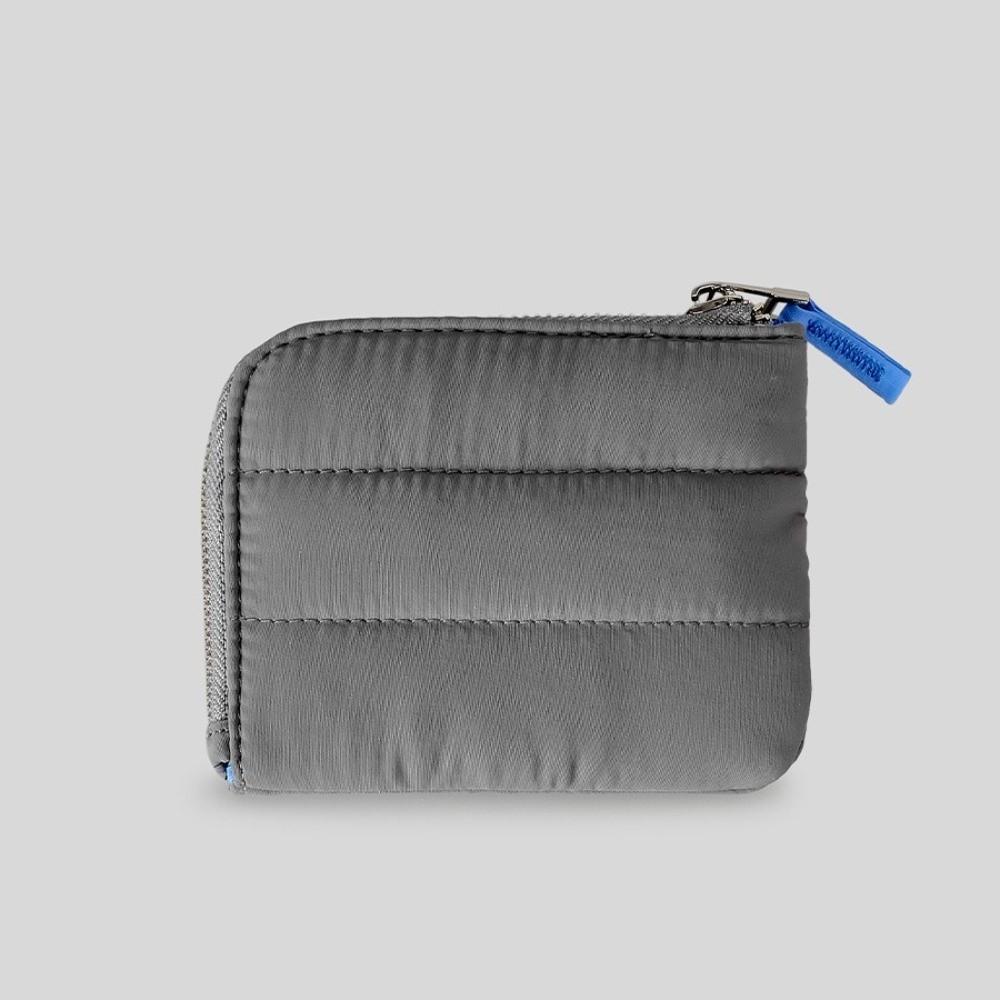 New Solid Color Quilted Coin Purse Ultralight Square Padded Wallet Nylon Portable Mini Card Holder