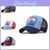 Baseballkappe mit Bergtierstickerei, Unisex-Sommerhut, verstellbare Baumwollkappe mit breitem Schirm