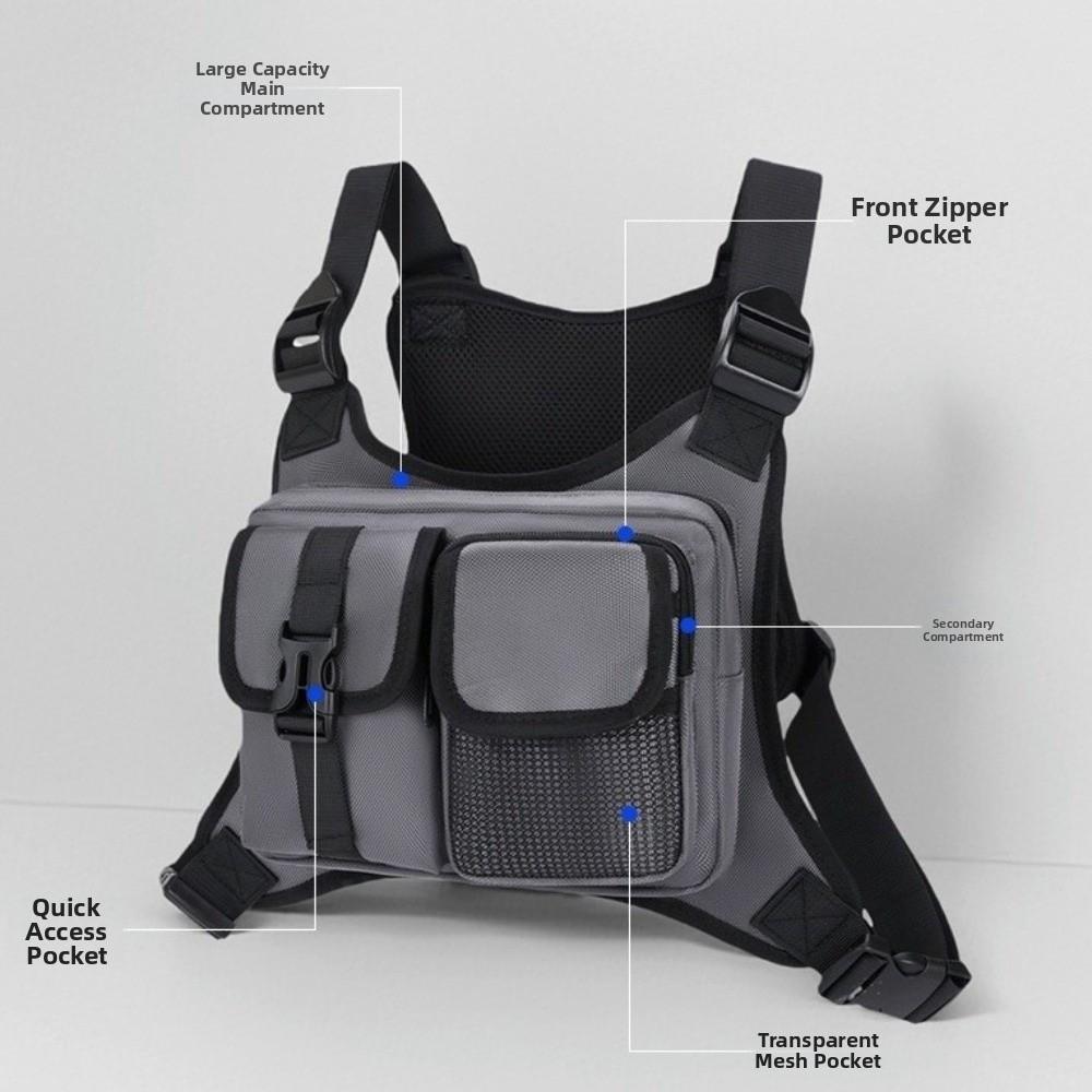 Wear-resistant Sports Chest Bag Waterproof Men Pack Bag Multi-functional Front Chest Pack Cycling