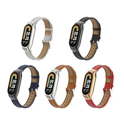 Leather Strap For Xiaomi Band 8 Wristbands Men Women Bracelet for Xiaomi Miband 8 NFC Smart Watch Accessories Fashion