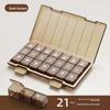 Medicine Box English Medicine Packing Box Storage Seven Days A Week 2128 Grid Morning, Middle and Evening Portable Storage Box