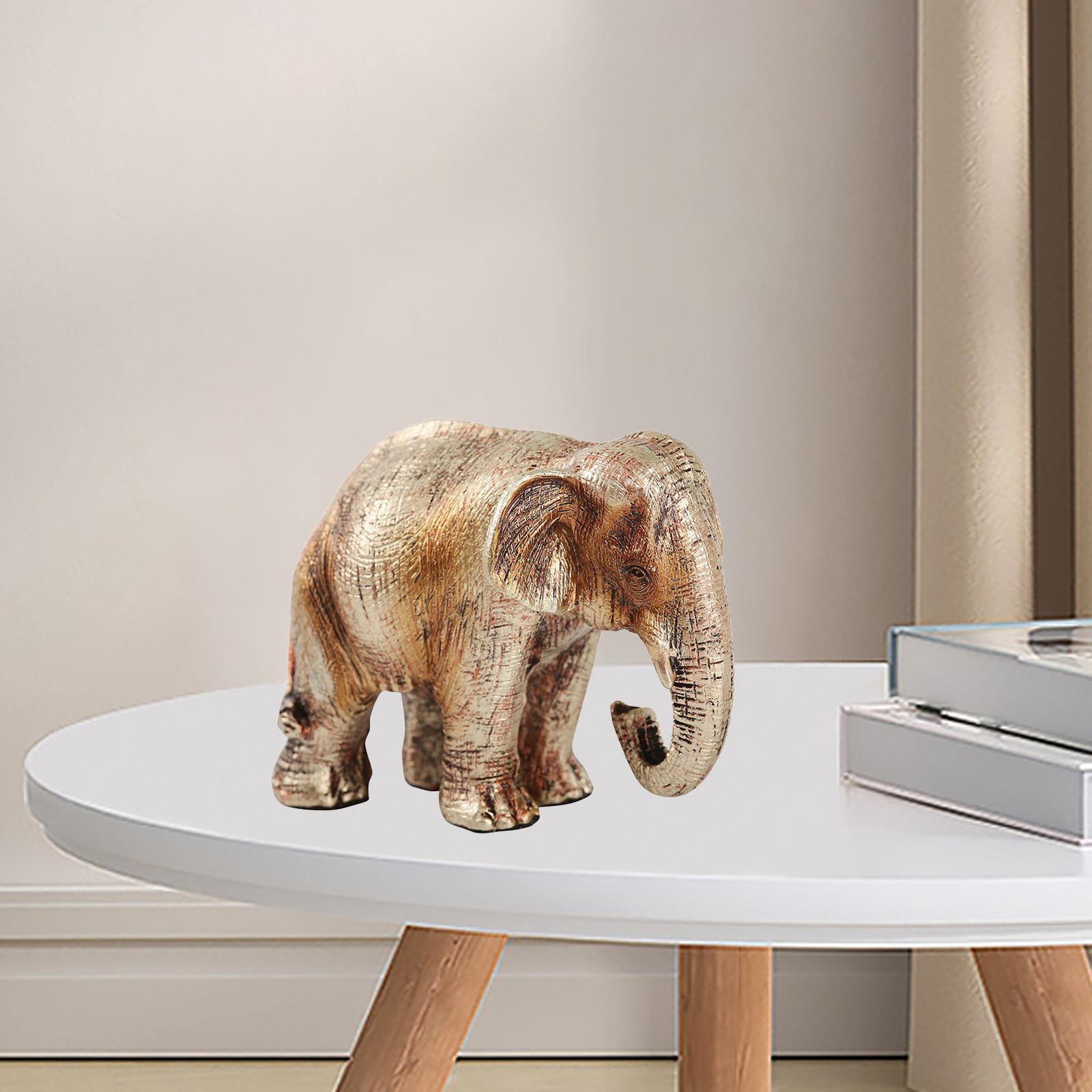 

Resin Elephant Ornaments Fengshui Home Party Decor Resin Handicraft Modern Craft Nordic Style Sculpture for Office Desktop