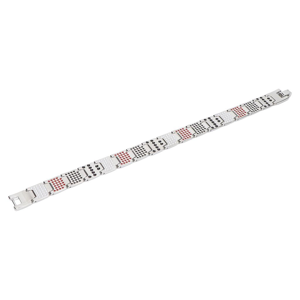 Fashionable Magnetic Therapy Bracelet Slimming Titanium Steel Unisex Magnetic BraceletSilver