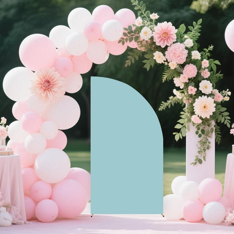 Bogenhintergrundbezug, Doppelseitiger Spandex-Spannbezug, Hochelastischer Halbmond-Bogenbezug, Fotostudio-Hintergrund