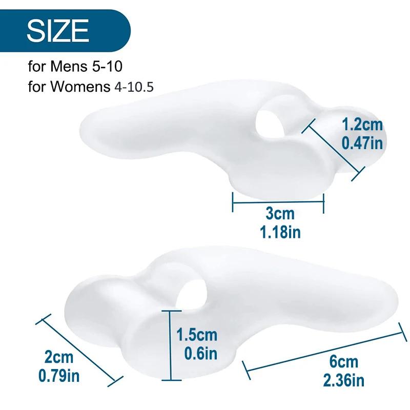 2pcs Soft Big Toe Corrector for Bunions Relief Perfect for Night And Home Use Long-Term Comfort