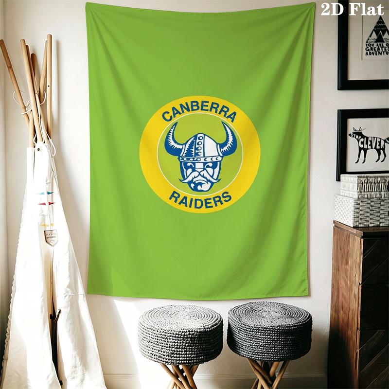 Canberra Raiders Wall Tapestry Aesthetic Wall Hanging Printed Fabric Blanket Decorative Tapestries for Bedroom Living Room Home Decor