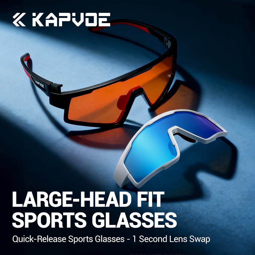 Kapvoe Hiking Eyewear Photochromic Cycling Sunglasses for Men Glasses Fashion Bicycle UV400 Mountain Goggles Sports MTB 2026
