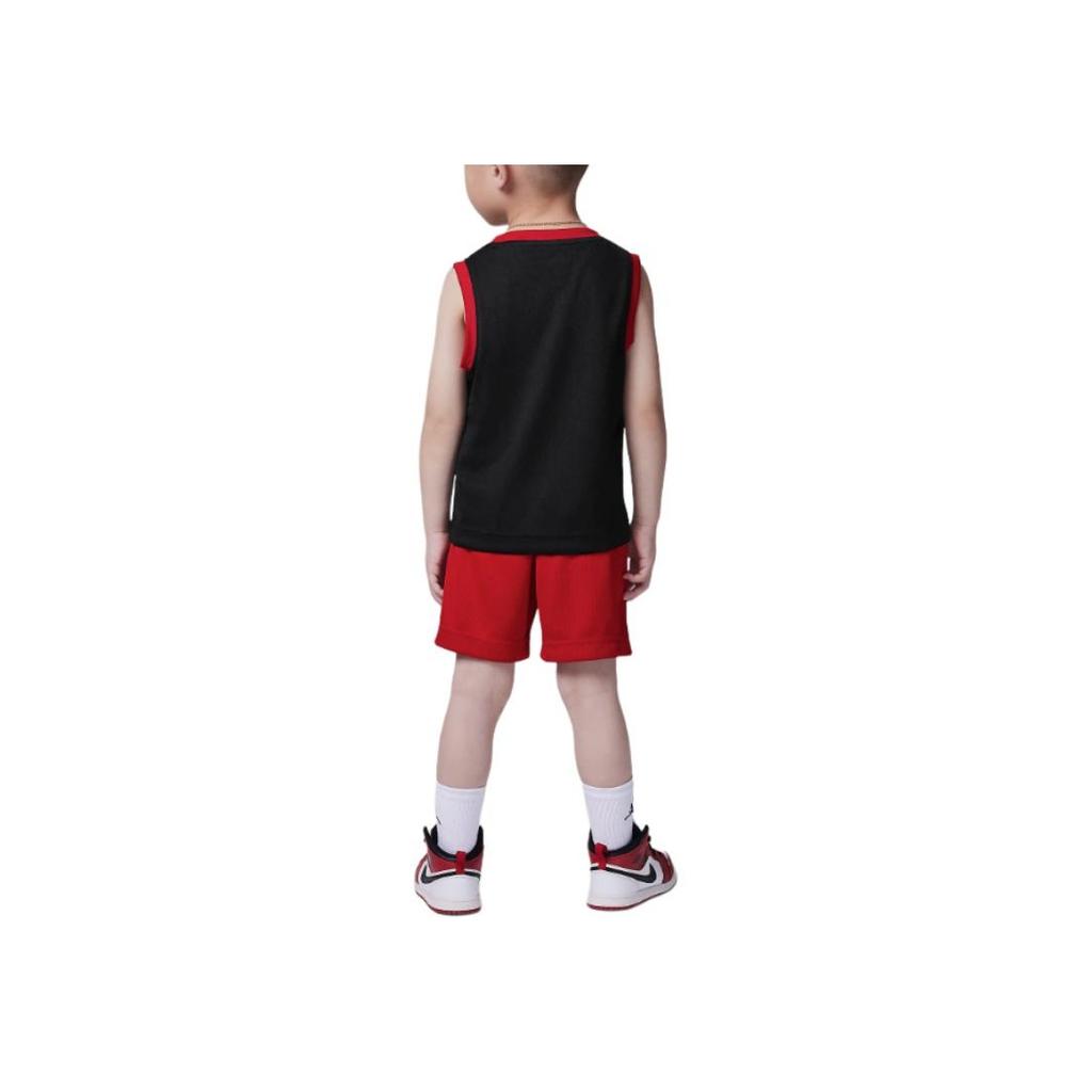 Jordan Casual Sports Suit Printed Fashion Sleeveless Kids suits Black Fitness-Red HF2254-011