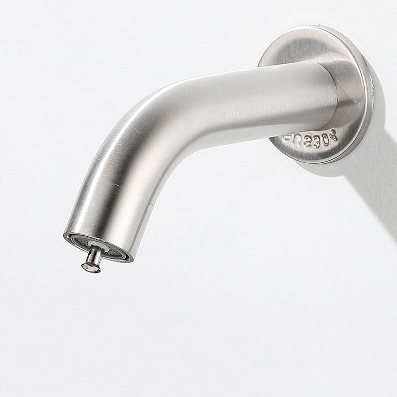 Bathroom Faucet Wall Mounted Sink Faucets Stainless Steel Cold Water Tap Touch Press Bathroom Basin Faucets Toilet Saving Tap