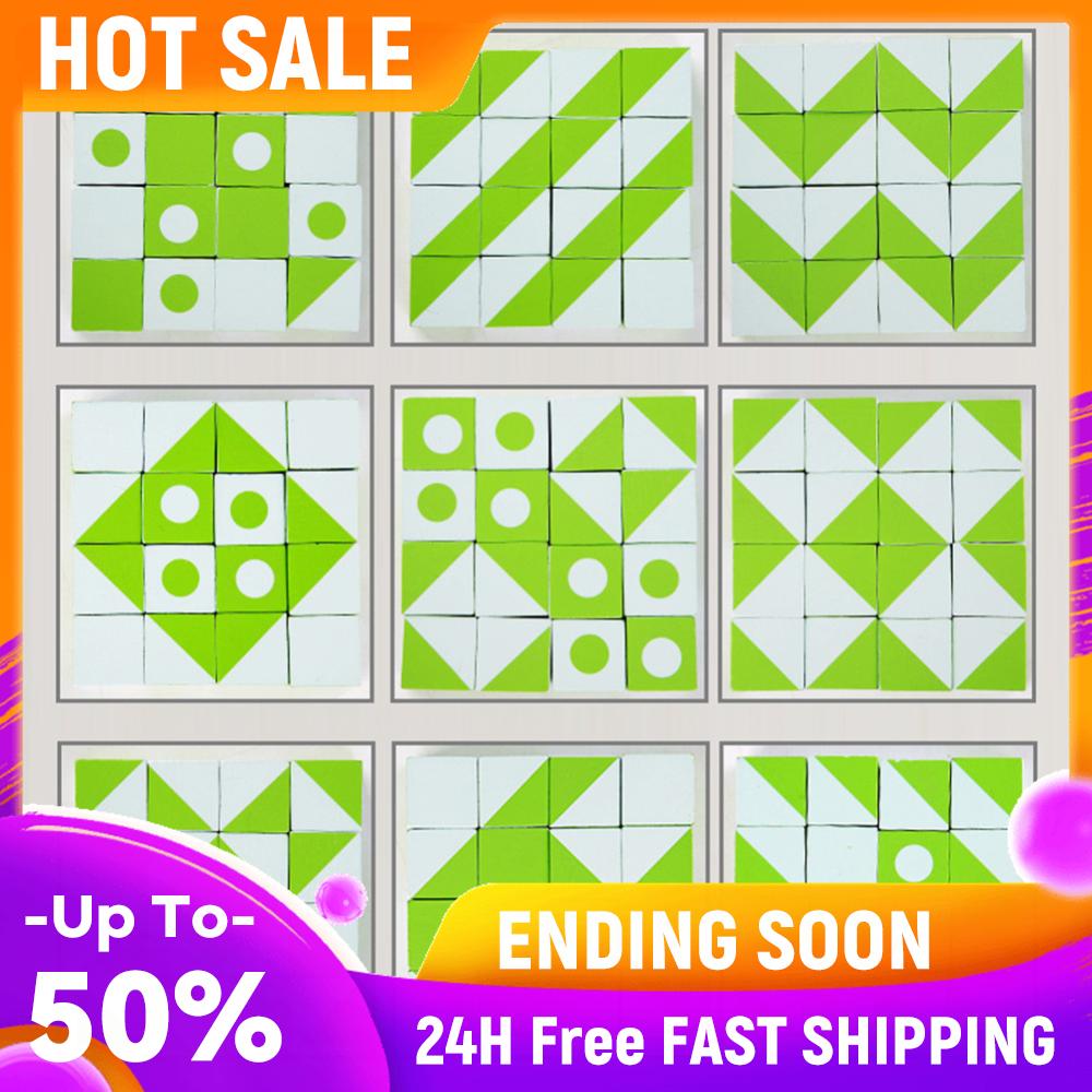 

Wooden Shape Puzzle Pattern Blocks Geometric Tangram Brain Teasers Jigsaw STEM Gift with 30 Pcs Design Cards for Kids Ages 3+ China Mainland