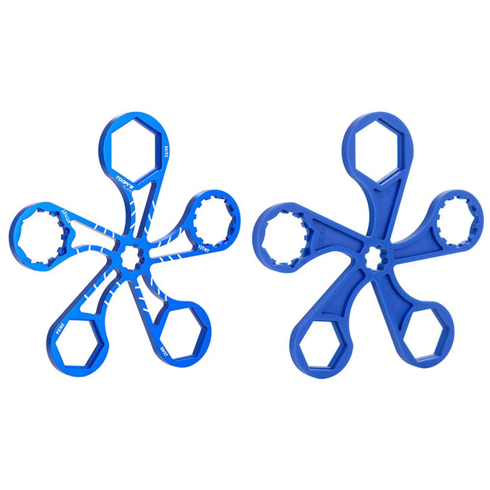 Bicycle Suspension Front Fork Cap Wrench Bike Removal Installation Tools Cycling Plum Crank Cover Remover Tool