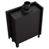 Steel Fireplace KRATKI LUCY SLIM Left 10 kW Ø 160 Black Thermotec