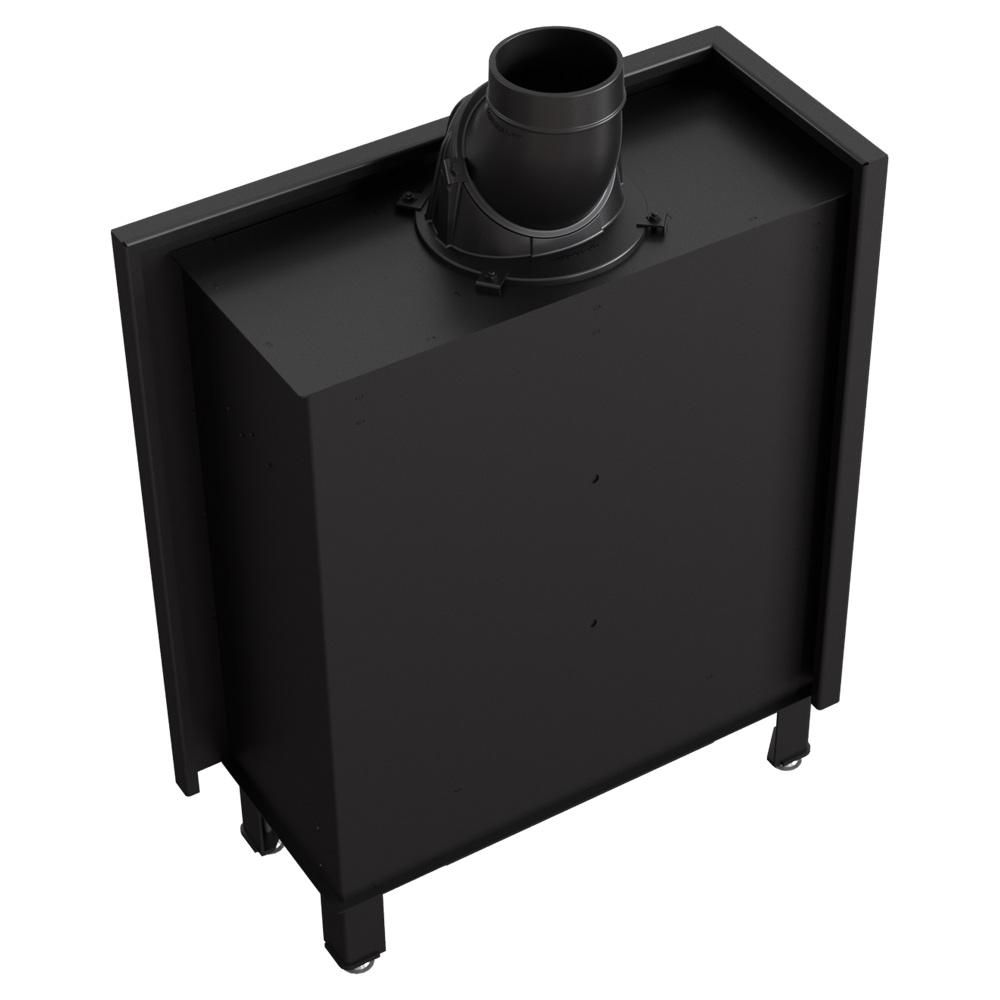 Steel Fireplace KRATKI LUCY SLIM Left 10 kW Ø 160 Black Thermotec
