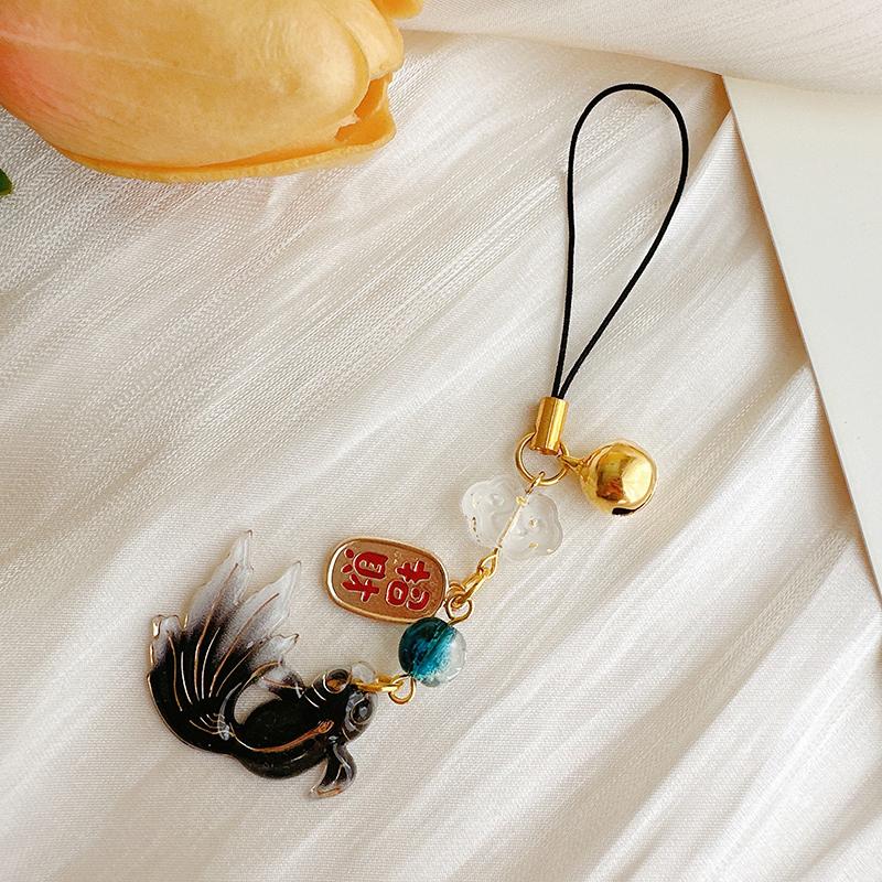 

Ретро-цепочка для мобильного телефона с колокольчиком «Удача», подвеска на шнурок для телефона, кошелек, сумка для наушников, подвесные украшения