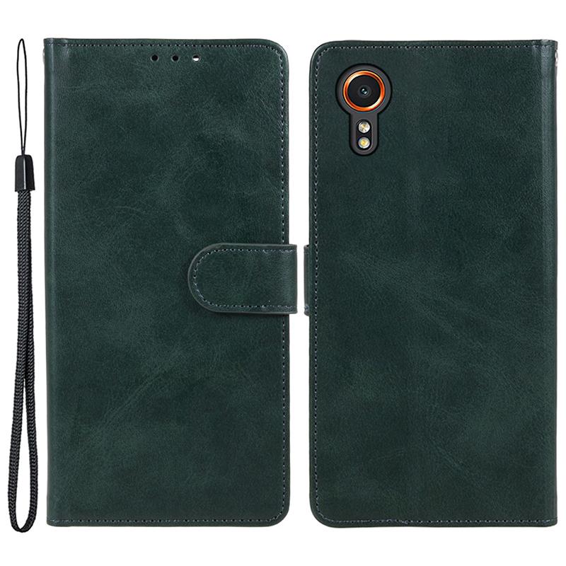 

Чохол для Samsung Galaxy Xcover7 Business Leather Phone Cover Calf Texture Midnight Green