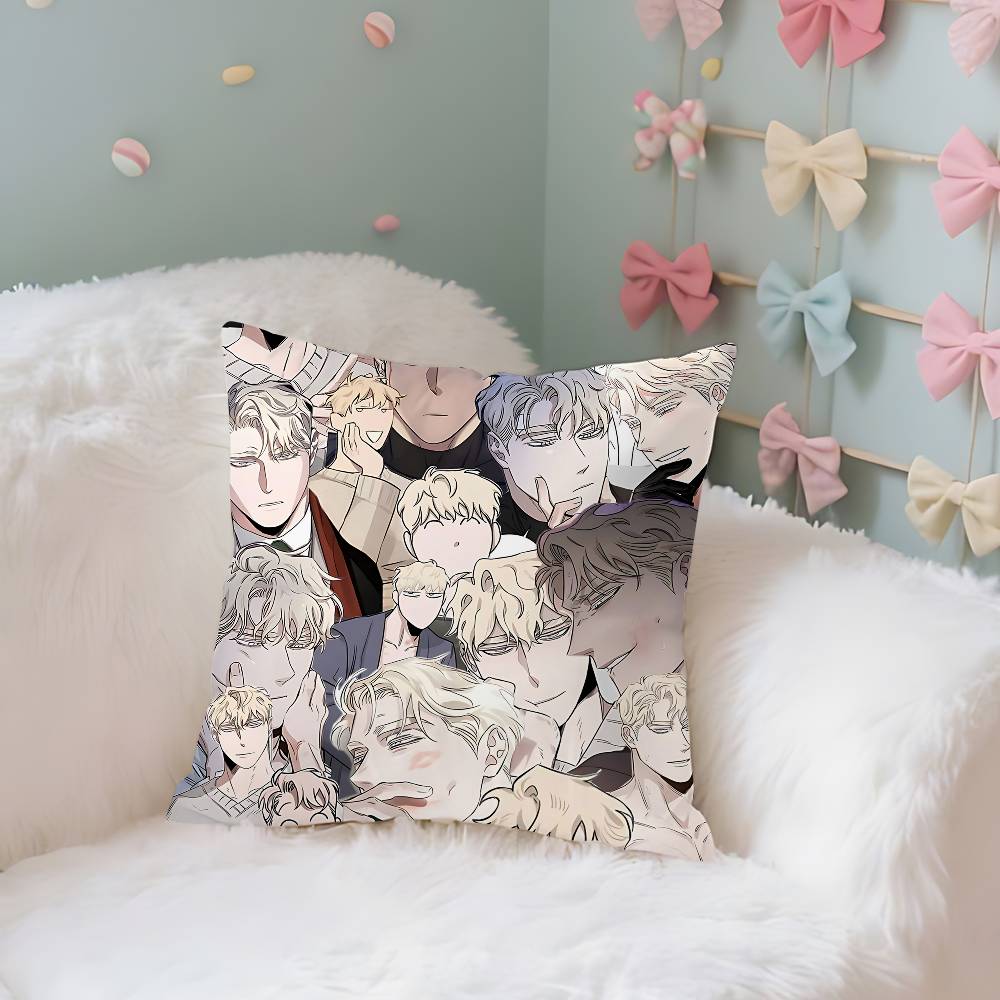 Manhwa R-roses And C-champagne Throw Pillow Covers Pattern Cushion Cover Suitable For Sofa Bedroom Car Pillow Cover