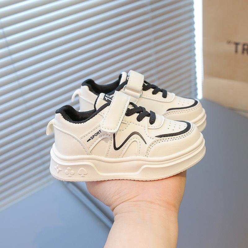 Children's sports shoes spring and autumn new boys' casual board shoes girls' soft-soled toddler shoes baby white shoes